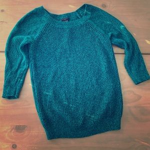 Ann Taylor knitted emerald green sweater